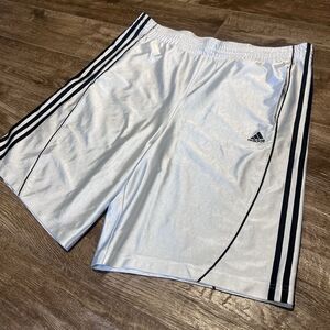 Adidas Basketball Shorts Mens Fits Like L Silver Vintage Shiny Silky Dazzle Y2K